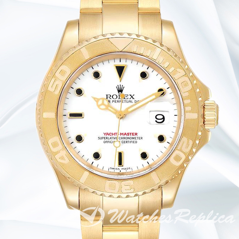 Rolex Yacht-master Men's 16628WSO 40mm Oyster Bracelet White Dial Replica