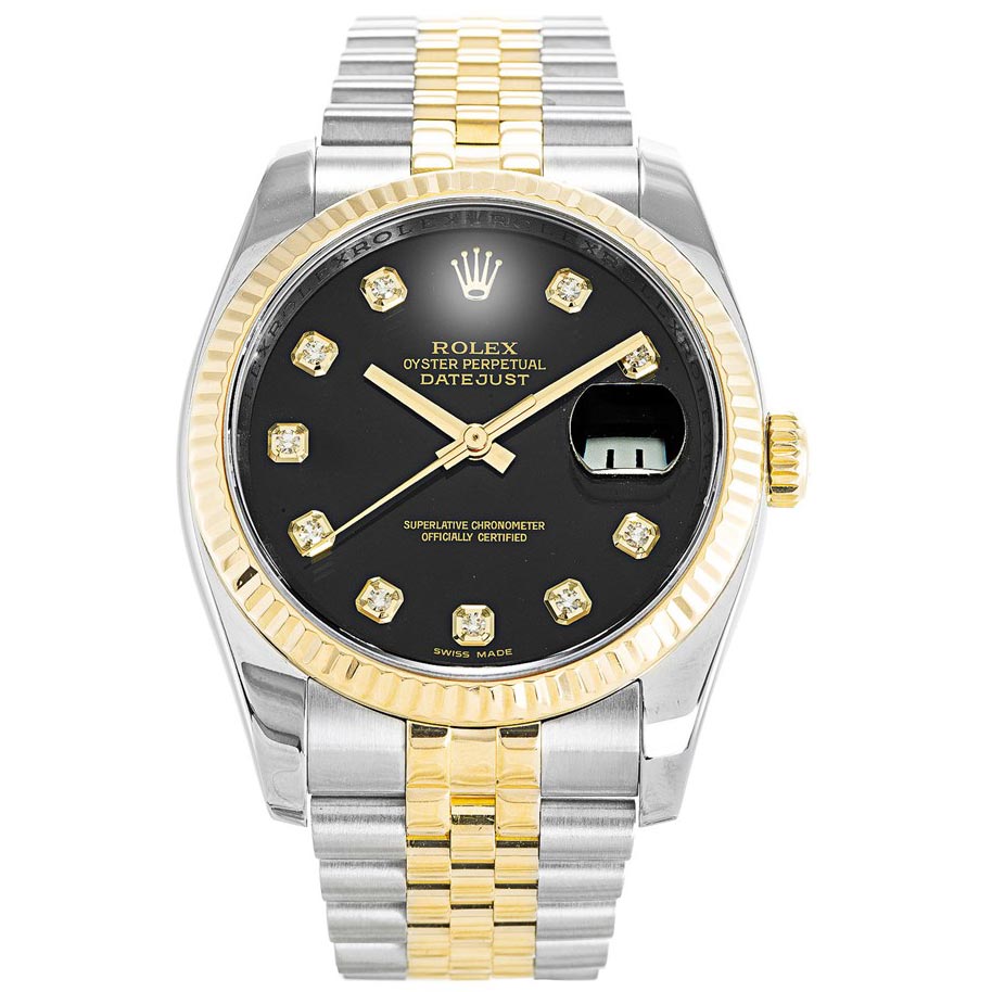 Rolex Datejust Two Tone Black Replica
